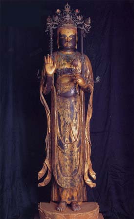 法華寺の木造聖観音立像