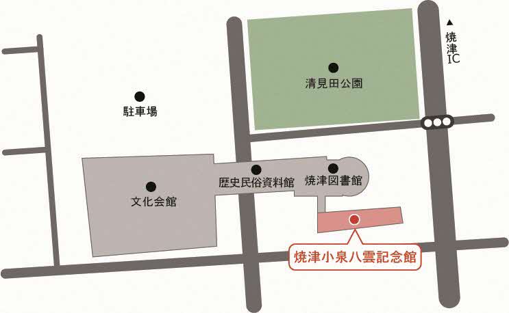 焼津市文化センター付近の詳細地図