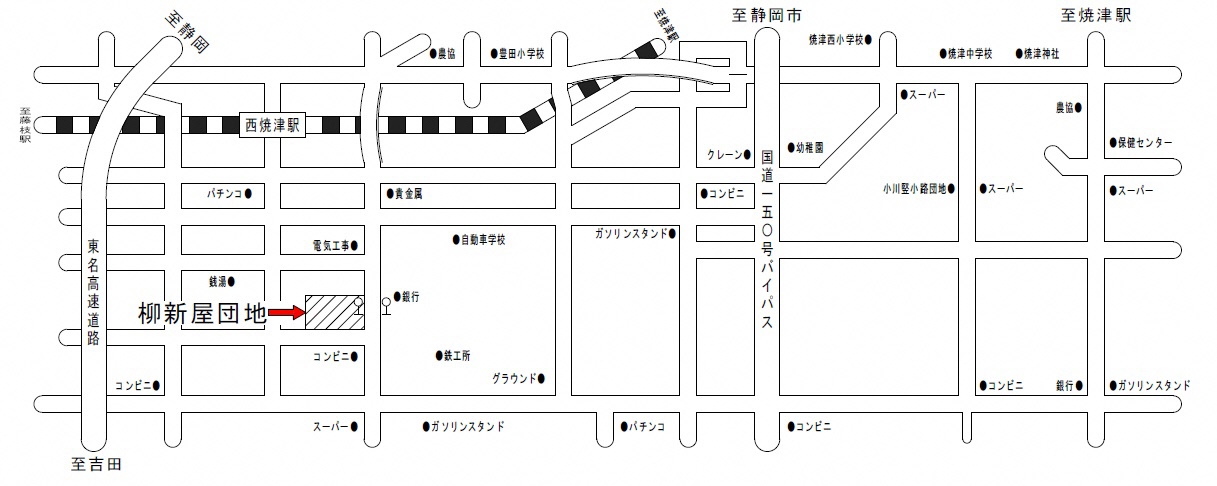 柳新屋団地地図