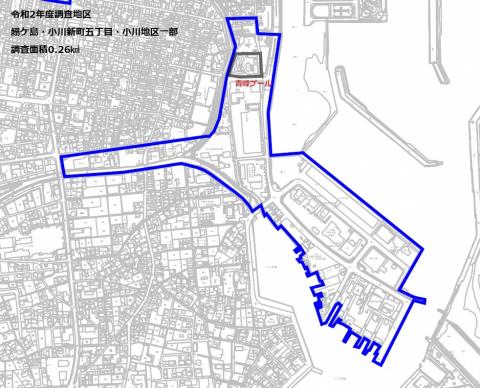 令和2年度調査地区鰯ケ島小川新町五丁目小川地区