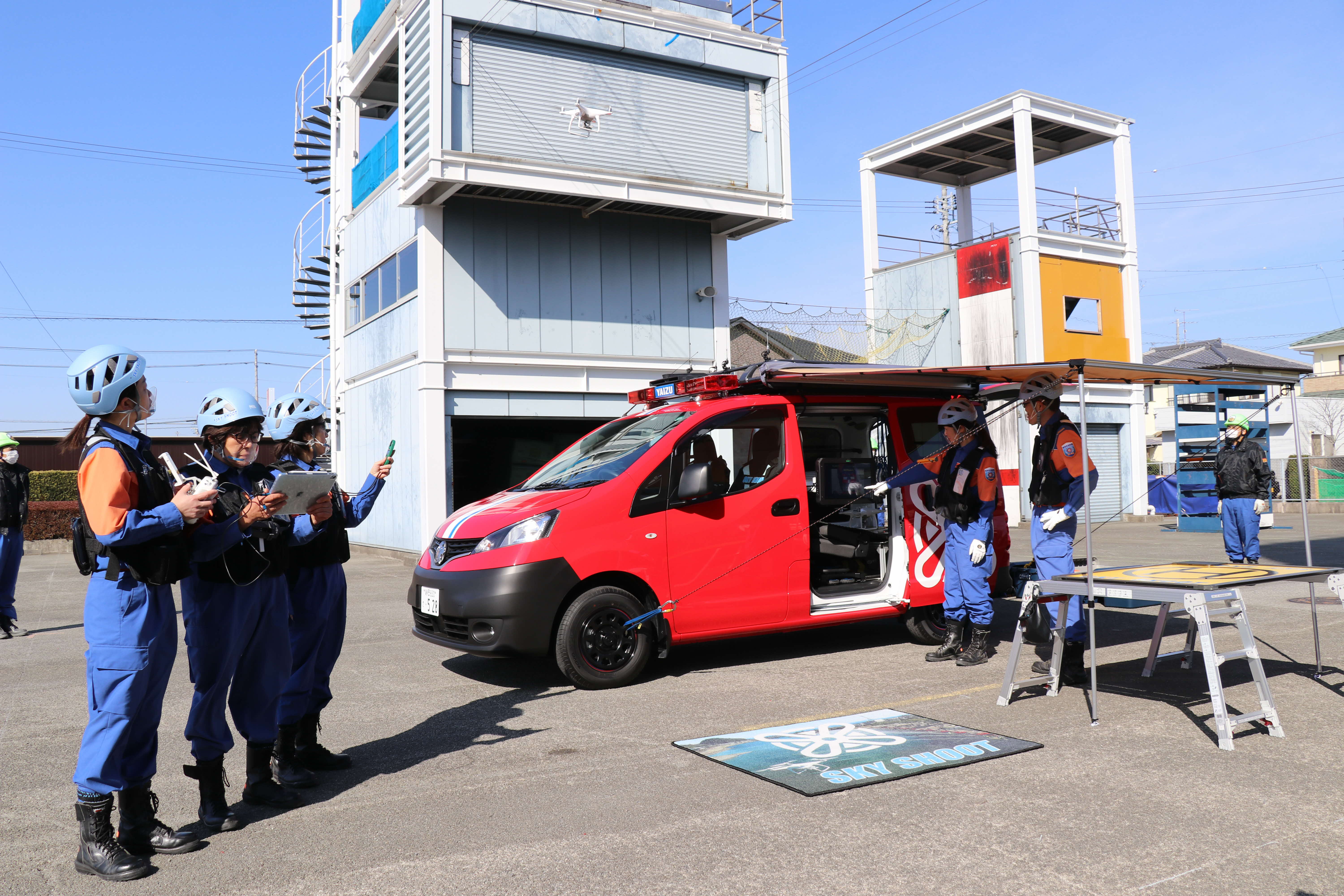 ドローン隊訓練風景