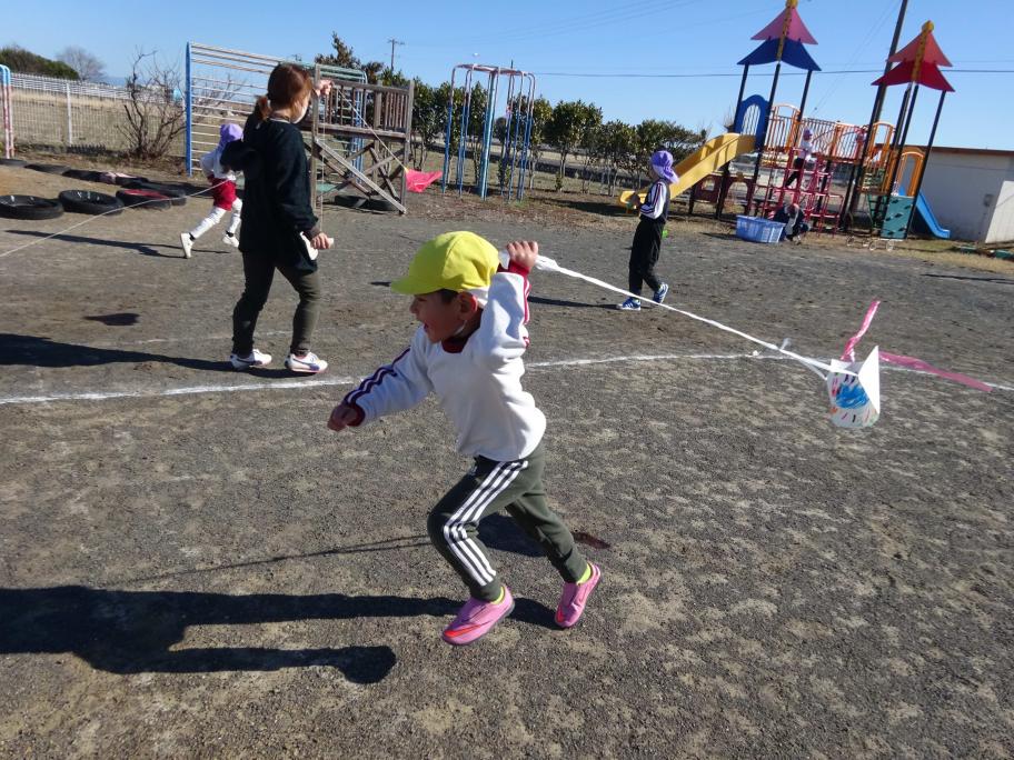 凧あげをしたよ