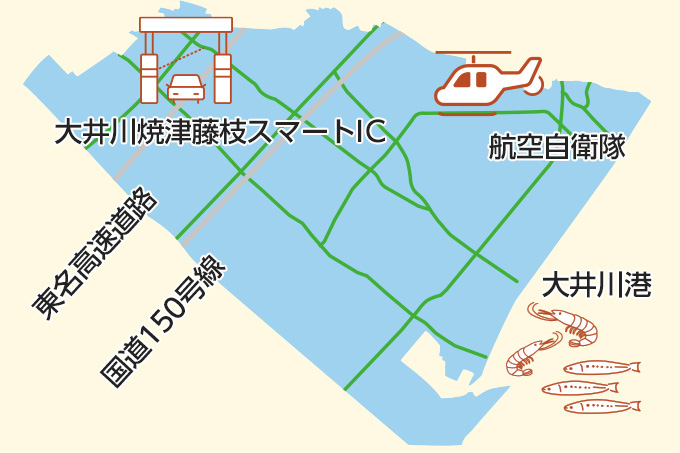 大井川地区エリアマップ画像