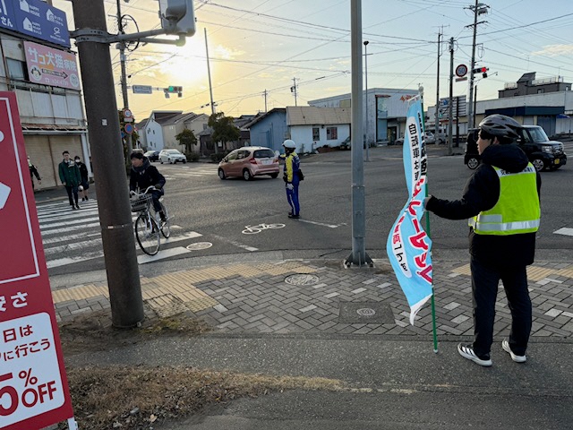【令和8年1月20日実施】焼津水産高校、自転車マナー向上