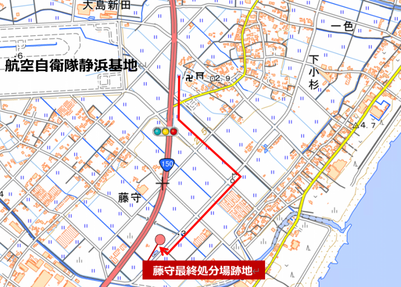 藤守最終処分場跡地の地図