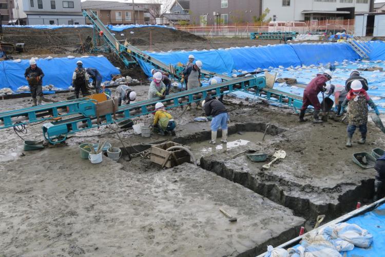 宮之腰遺跡発掘調査風景