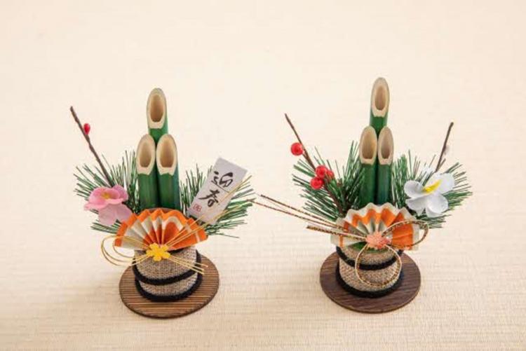 親子でつくるミニ門松
