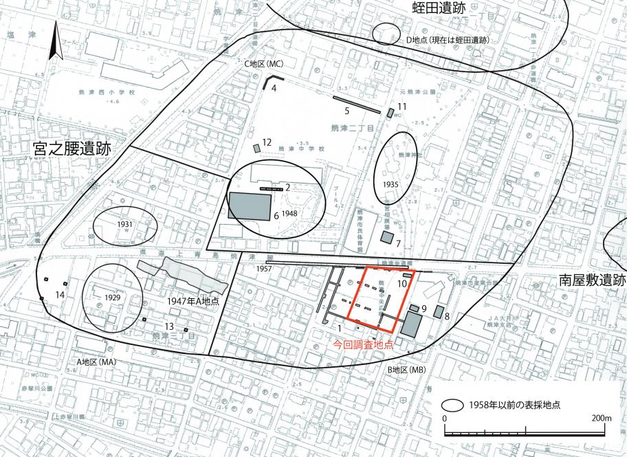 発掘調査位置図