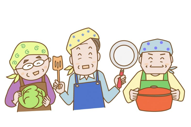 料理をする男性