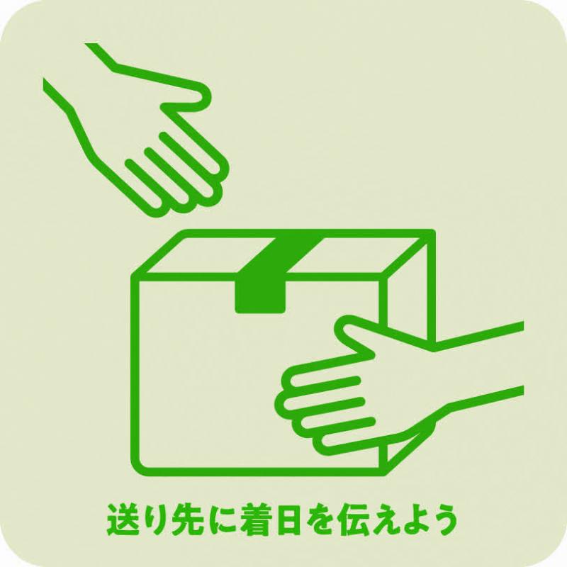 送り先に着日を伝えよう