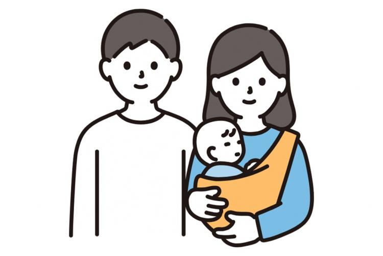 支援センター乳児と両親