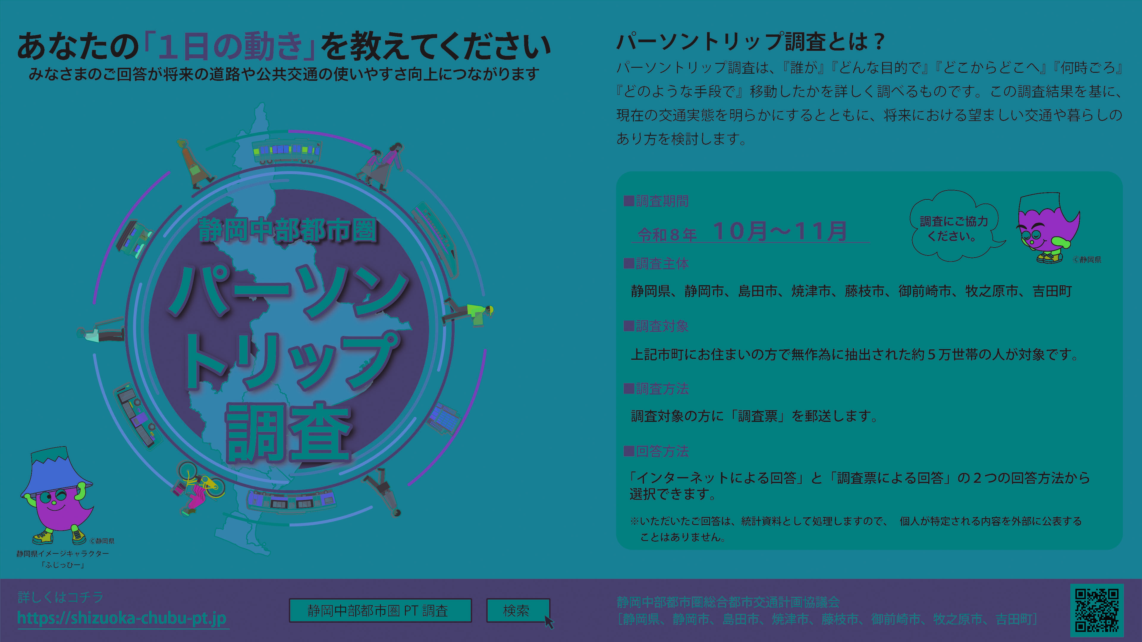 パーソントリップ調査実施中