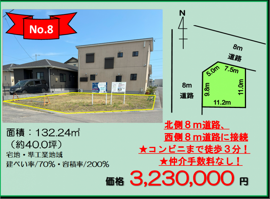 売出番号8保留地写真