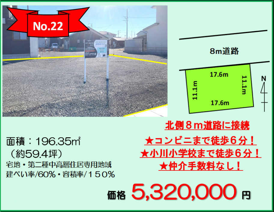 売出番号22保留地写真