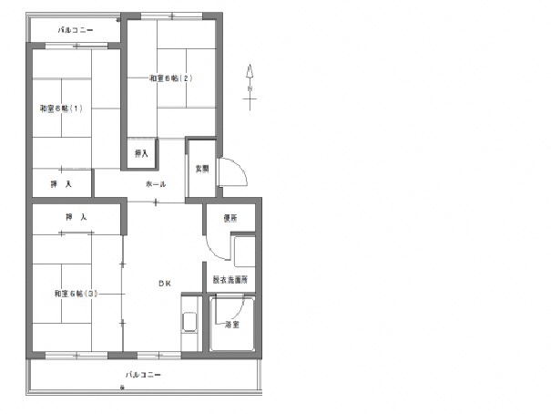 保福島団地中耐間取り図