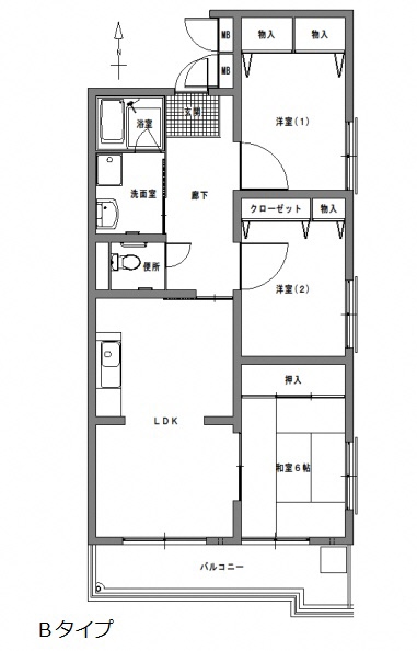 富士見団地間取り図B