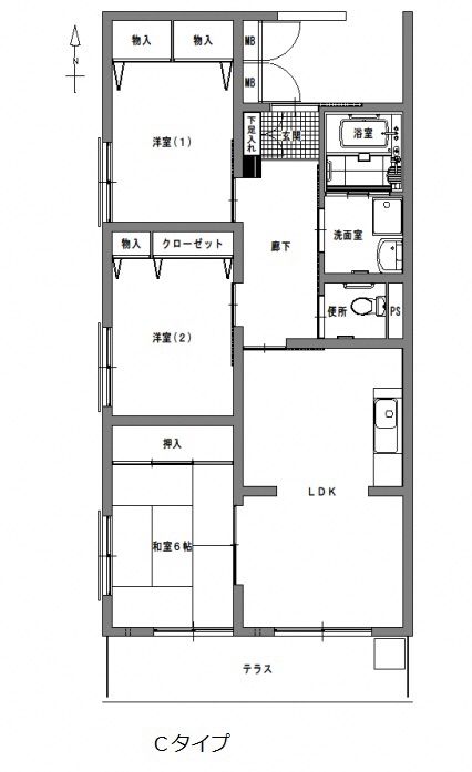 富士見団地間取り図C