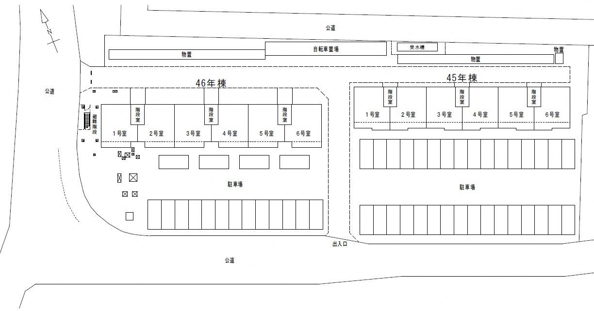 西松原団地配置図