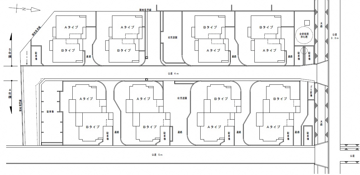 中根新田団地配置図