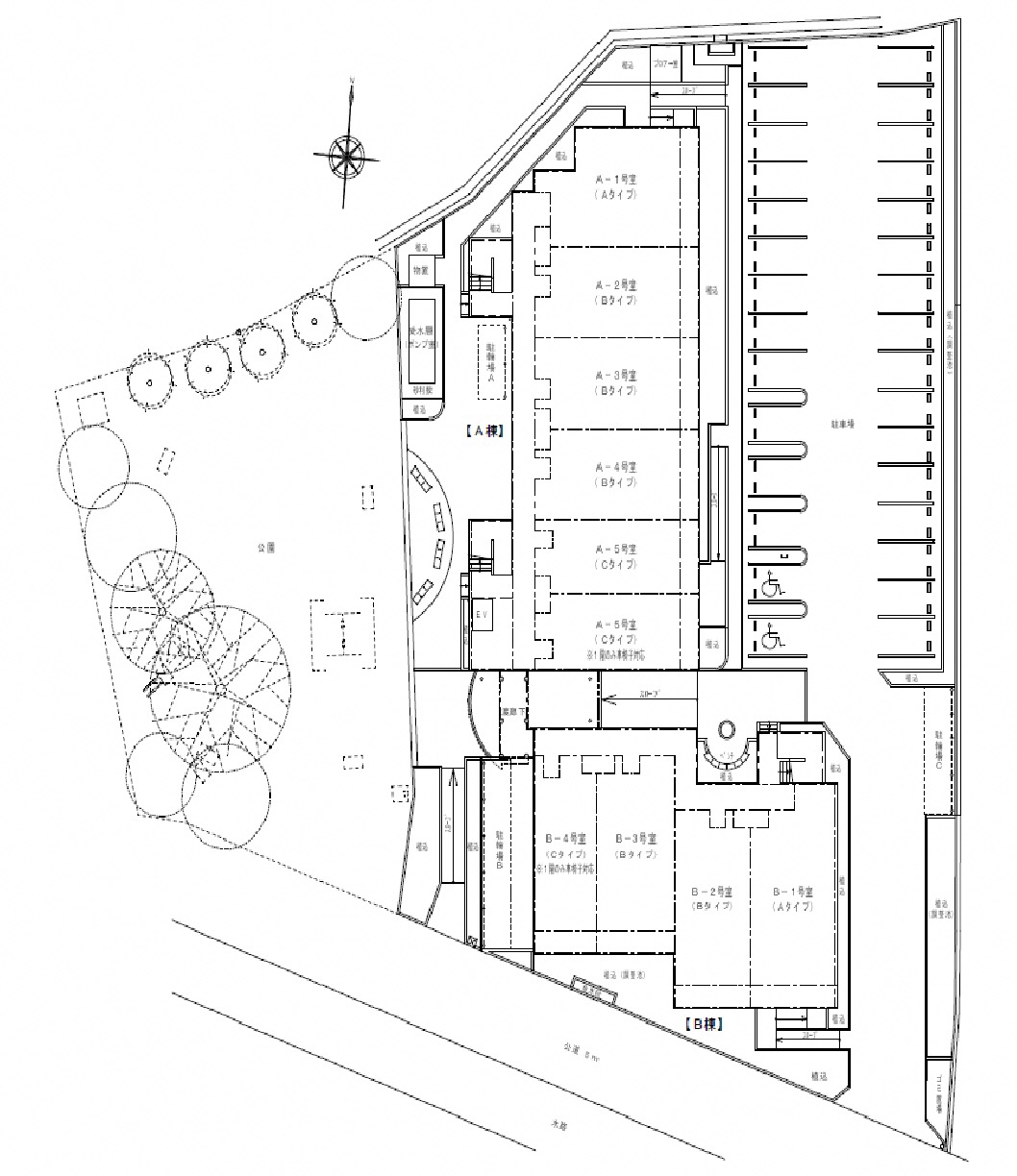 請所団地配置図