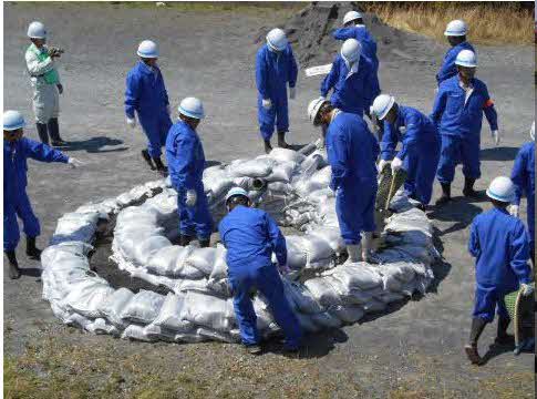 釜段工法の様子