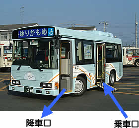 乗車口（後ろ側）降車口（前側）