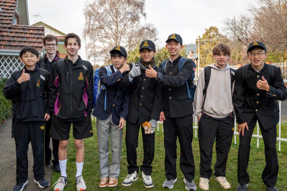 学校体験時の記念写真